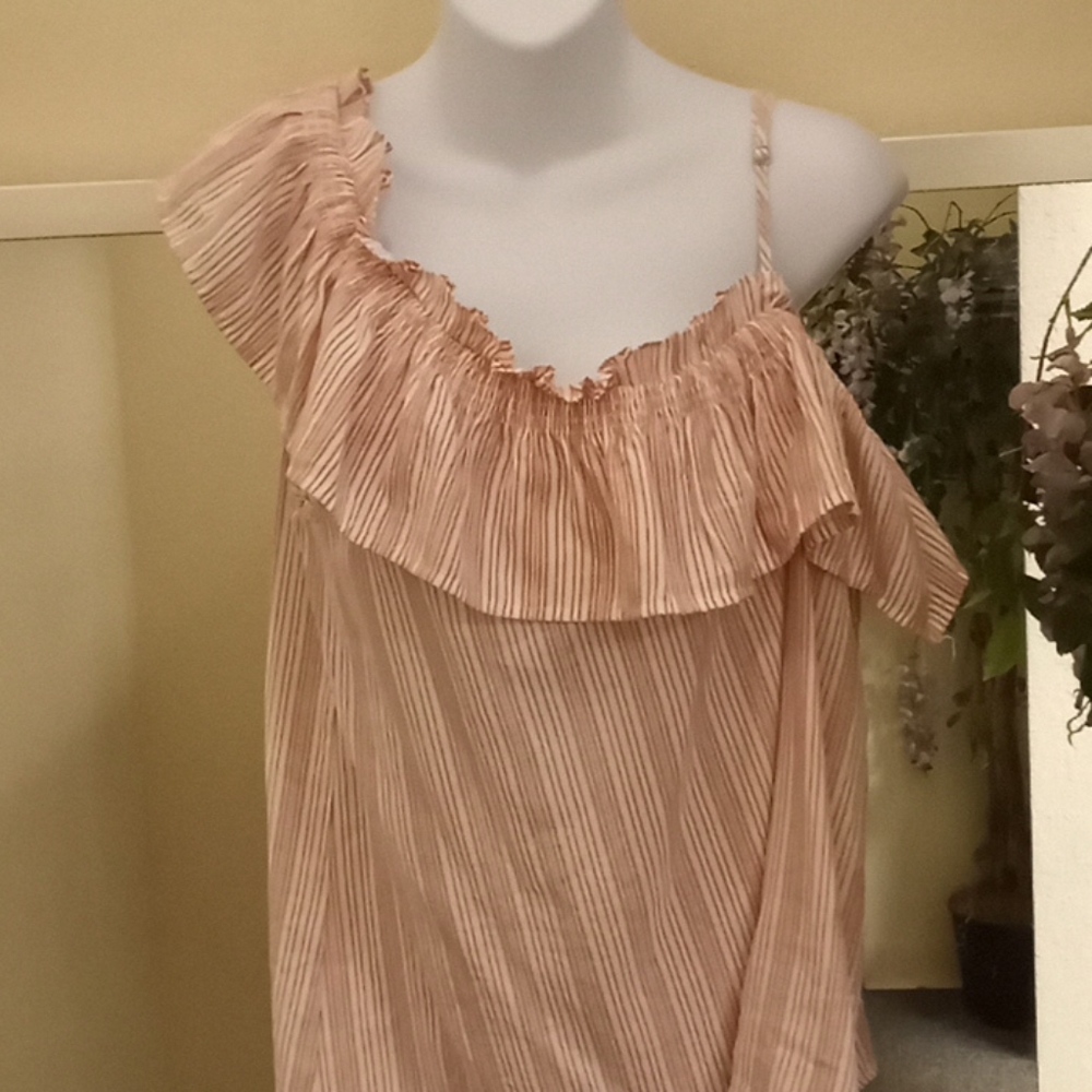 Sweet Wanderer Striped One Shoulder Top